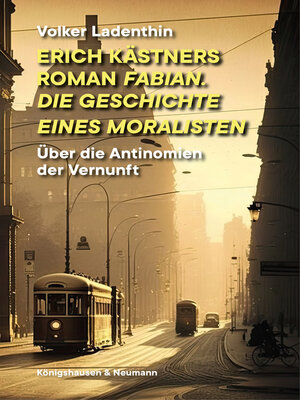 cover image of Erich Kästners Roman "Fabian. Die Geschichte eines Moralisten"